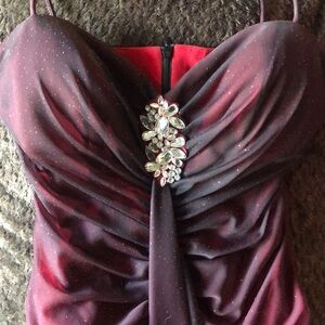 Red Ombré Prom Dress